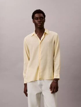 Solid Linen Blend Classic Shirt