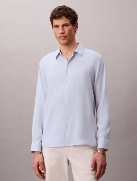 Solid Linen Blend Classic Shirt