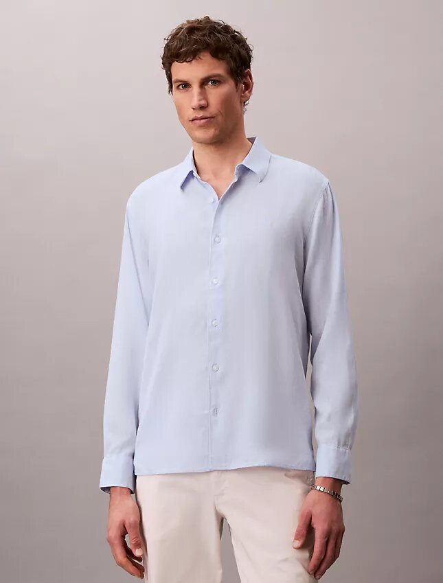 Solid Linen Blend Classic Shirt Solid Linen Blend Classic Shirt