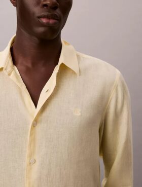 Solid Linen Blend Classic Shirt