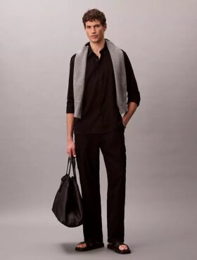 Solid Linen Blend Classic Shirt