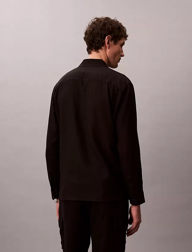 Solid Linen Blend Classic Shirt Solid Linen Blend Classic Shirt