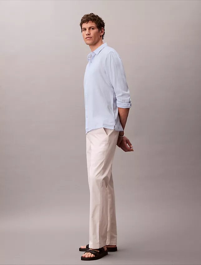 Solid Linen Blend Classic Shirt Solid Linen Blend Classic Shirt