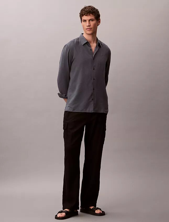 Solid Linen Blend Classic Shirt Solid Linen Blend Classic Shirt