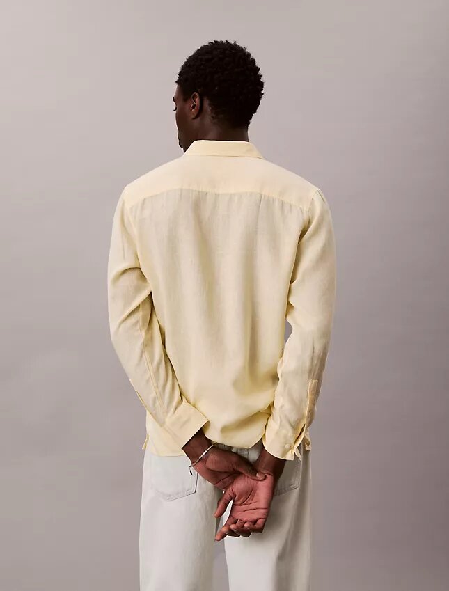 Solid Linen Blend Classic Shirt Solid Linen Blend Classic Shirt