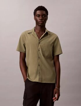 Solid Seersucker Classic Button-Down Shirt