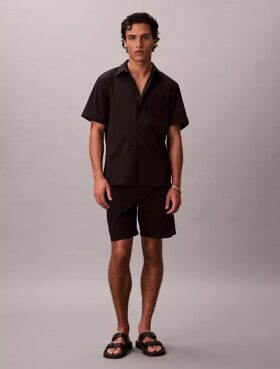 Solid Seersucker Classic Button-Down Shirt