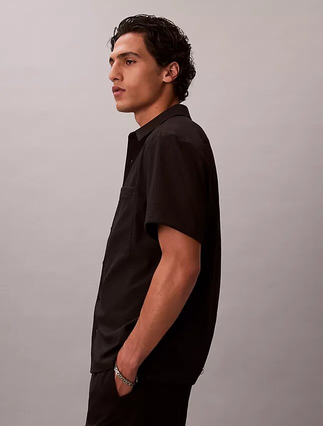 Solid Seersucker Classic Button-Down Shirt Solid Seersucker Classic Button-Down Shirt