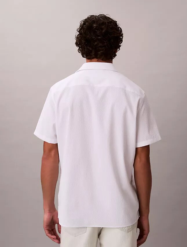 Solid Seersucker Classic Button-Down Shirt Solid Seersucker Classic Button-Down Shirt