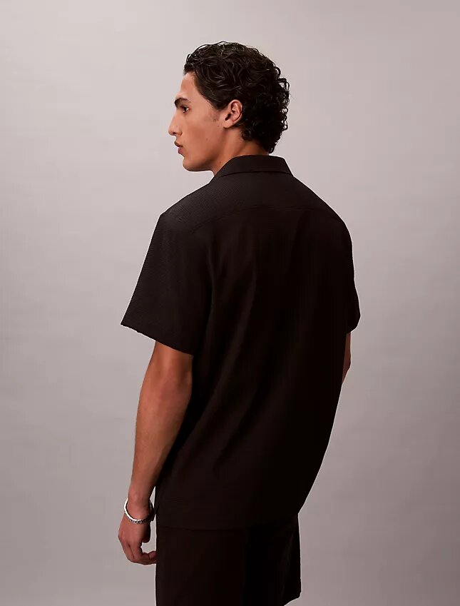 Solid Seersucker Classic Button-Down Shirt Solid Seersucker Classic Button-Down Shirt