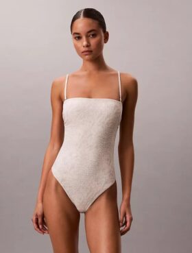 Solid Strapless One Piece Swimsuit Solid Strapless One Piece Swimsuit