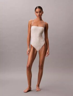 Solid Strapless One Piece Swimsuit Solid Strapless One Piece Swimsuit