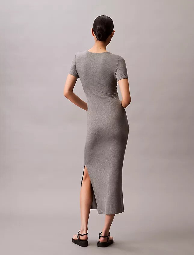 Solid Stretch Slim Midi Dress Solid Stretch Slim Midi Dress