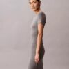 Solid Stretch Slim Midi Dress Solid Stretch Slim Midi Dress