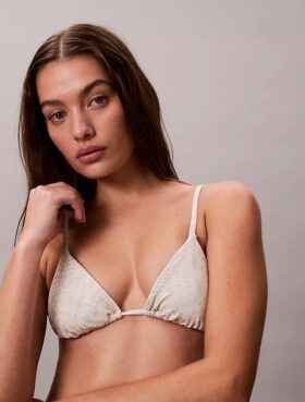 Solid Triangle Swim Bikini Top
