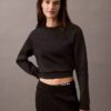 Spacer Cropped Crewneck Sweatshirt Spacer Cropped Crewneck Sweatshirt