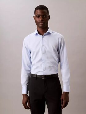 Steel Solid Slim Fit Button-Down Shirt