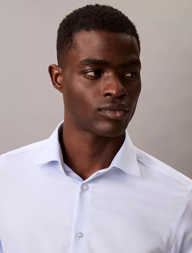 Steel Solid Slim Fit Button-Down Shirt Steel Solid Slim Fit Button-Down Shirt