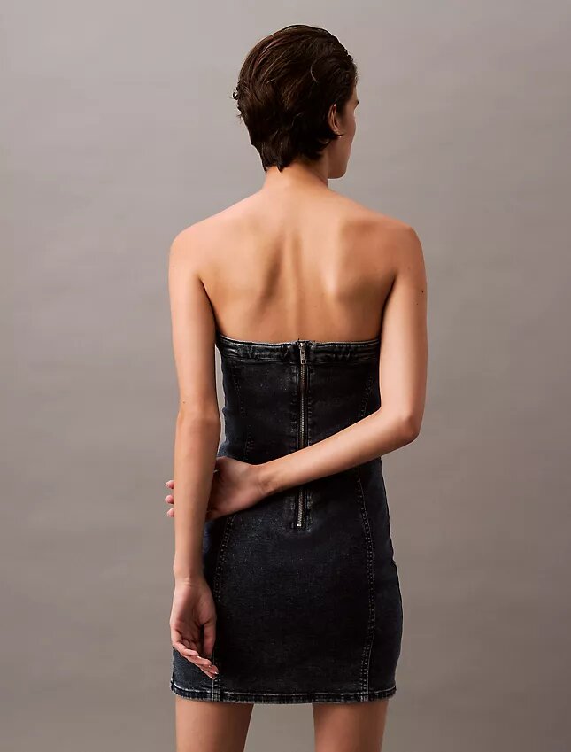 Strapless Denim Mini Dress Strapless Denim Mini Dress