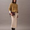 Stretch Satin Midi Skirt Stretch Satin Midi Skirt