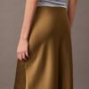 Stretch Satin Midi Skirt Stretch Satin Midi Skirt