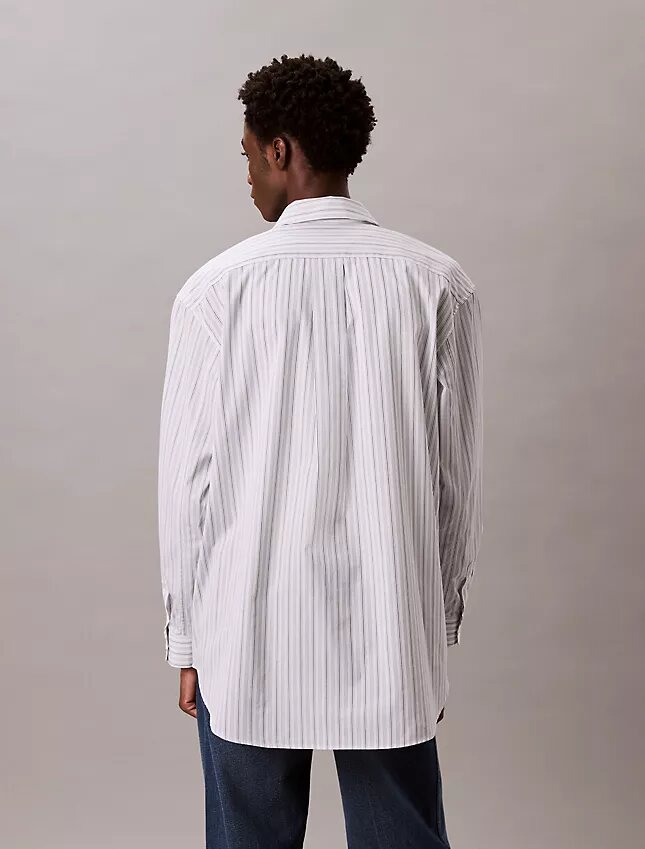 Stripe Cotton Poplin Button-Down Shirt Stripe Cotton Poplin Button-Down Shirt