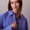 Stripe Cropped Boxy Button-Down Shirt Stripe Cropped Boxy Button-Down Shirt