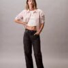 Stripe Cropped Boxy Button-Down Shirt Stripe Cropped Boxy Button-Down Shirt