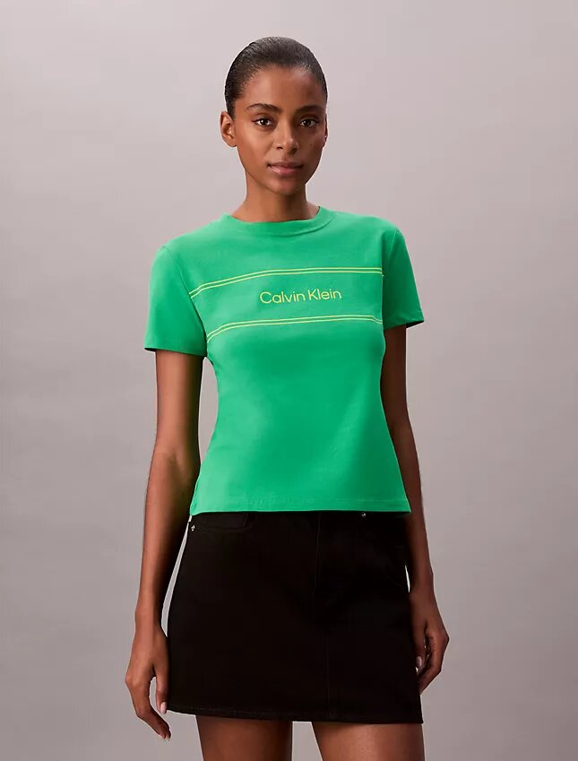 Stripe Logo Graphic Slim T-Shirt Stripe Logo Graphic Slim T-Shirt