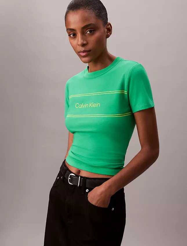 Stripe Logo Graphic Slim T-Shirt Stripe Logo Graphic Slim T-Shirt