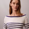 Stripe Long Sleeve Rib Mini Dress