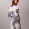 Stripe Long Sleeve Rib Mini Dress