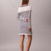 Stripe Long Sleeve Rib Mini Dress