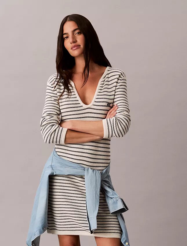 Stripe Rib Mini Dress Stripe Rib Mini Dress