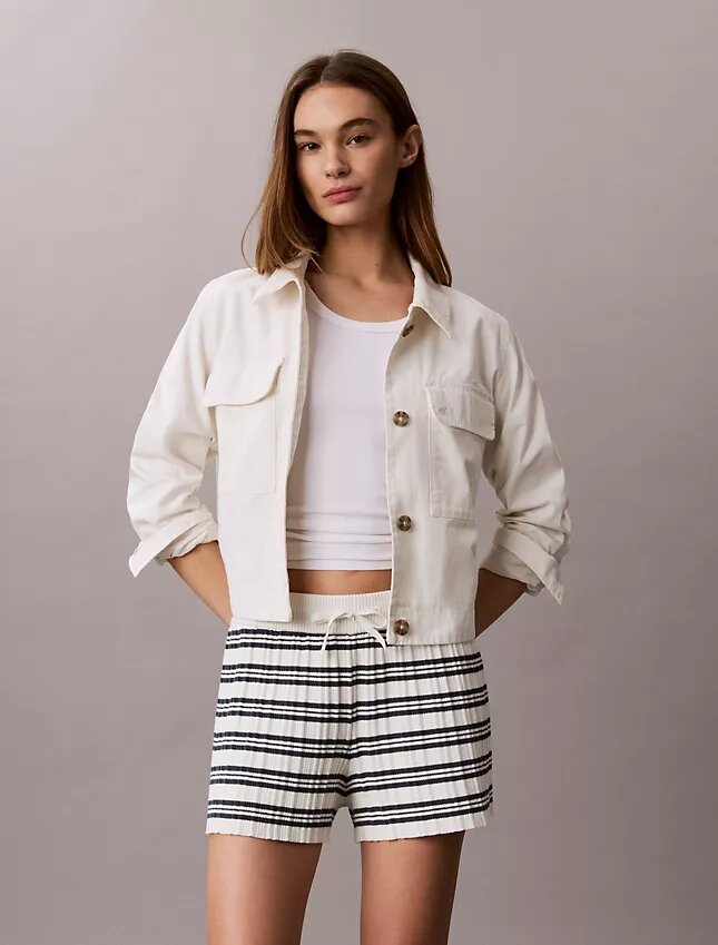Stripe Rib Pull-On Shorts Stripe Rib Pull-On Shorts