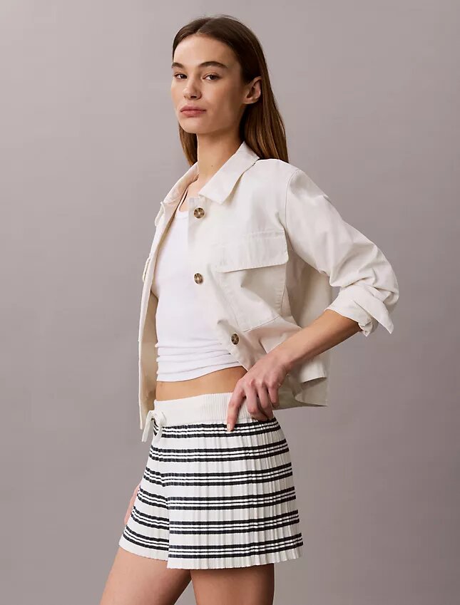 Stripe Rib Pull-On Shorts Stripe Rib Pull-On Shorts