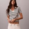 Stripe Rib Slim Polo Shirt Stripe Rib Slim Polo Shirt