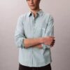 Stripe Slim Relaxed Button-Down Shirt