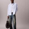 Stripe Slim Relaxed Button-Down Shirt