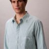 Stripe Slim Relaxed Button-Down Shirt