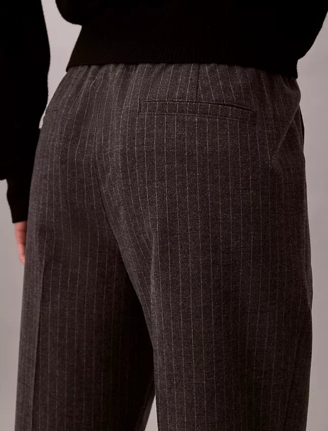 Stripe Tapered Drawstring Ankle Pants Stripe Tapered Drawstring Ankle Pants