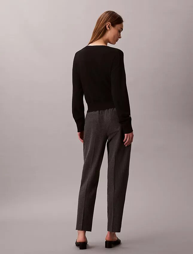 Stripe Tapered Drawstring Ankle Pants Stripe Tapered Drawstring Ankle Pants