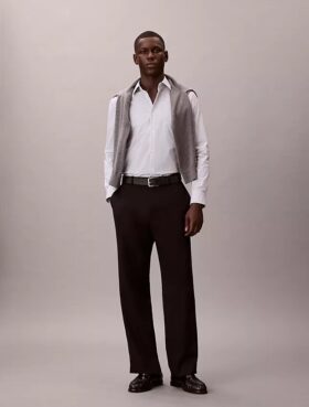 Stripe Tech Stretch Slim Button-Down Shirt