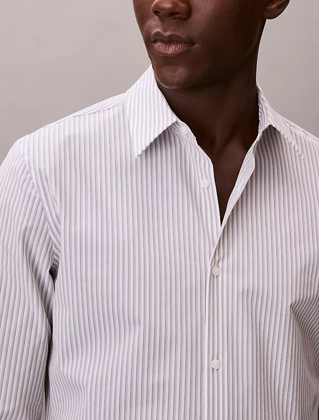Stripe Tech Stretch Slim Button-Down Shirt Stripe Tech Stretch Slim Button-Down Shirt