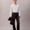 Stripe Viscose Blend Relaxed Button-Down Shirt