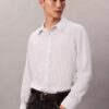 Stripe Viscose Blend Relaxed Button-Down Shirt