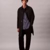 Stripe Viscose Blend Relaxed Button-Down Shirt