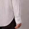 Stripe Viscose Blend Relaxed Button-Down Shirt