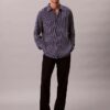 Stripe Viscose Blend Relaxed Button-Down Shirt