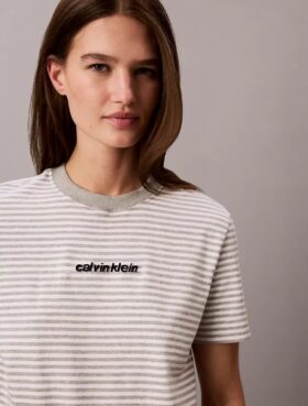 Striped Ck Logo Tee
